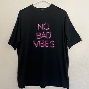 SHEIN - No Bad Vibes Tee-shirt Short Sleeve